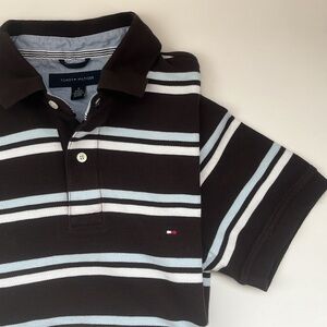 TOMMY HILFIGER Polo Stripe Shirt Short Sleeve 100% cotton